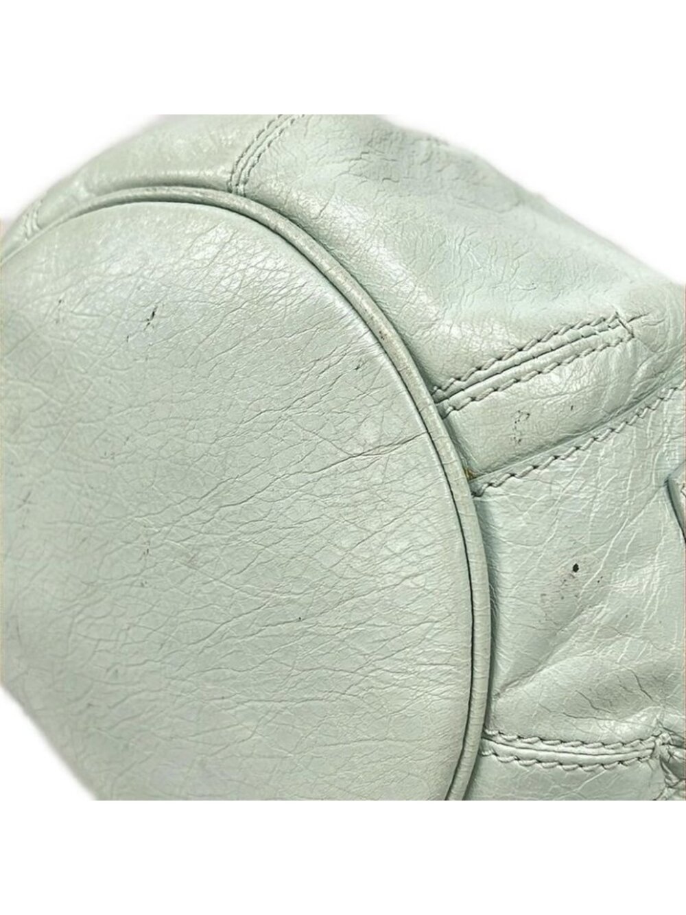 Balenciaga Handbag Giant Mini Pom Light Blue Leather - Picture 6 of 15